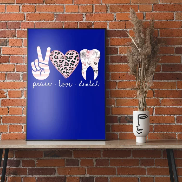 Rdh Dental Hygiene Dental Assistant Peace Love Dental Cute Funny Gift Poster