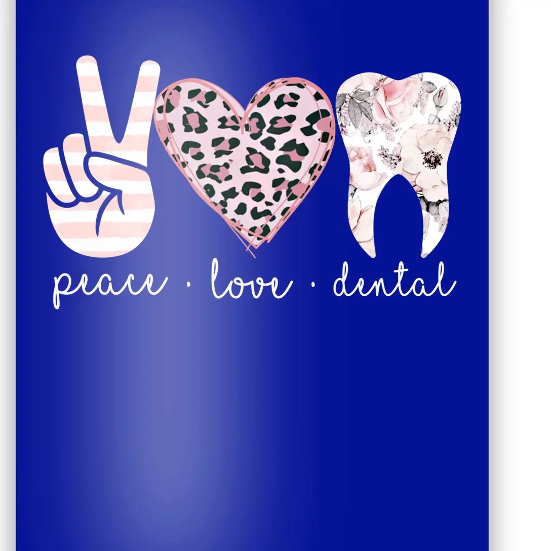 Rdh Dental Hygiene Dental Assistant Peace Love Dental Cute Funny Gift Poster