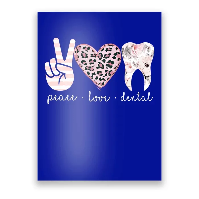 Rdh Dental Hygiene Dental Assistant Peace Love Dental Cute Funny Gift Poster