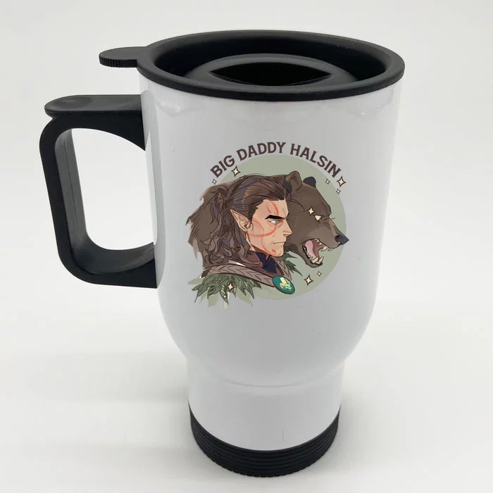 Retro Daddy Halsin The Druid Halsin Video Games BaldurS Gate 3 Front & Back Stainless Steel Travel Mug