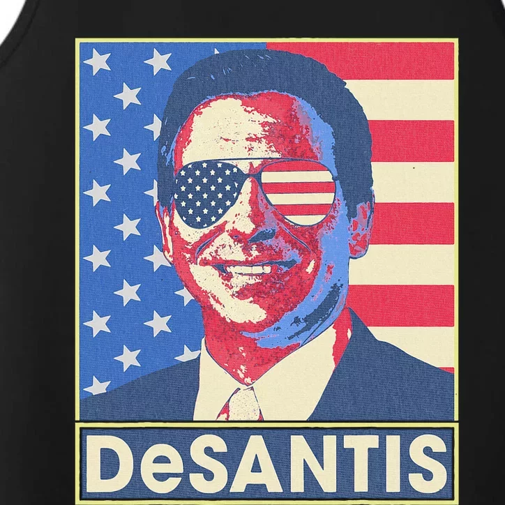 Ron Desantis Hope Poster Vote For Republican President 2024 Performance Tank