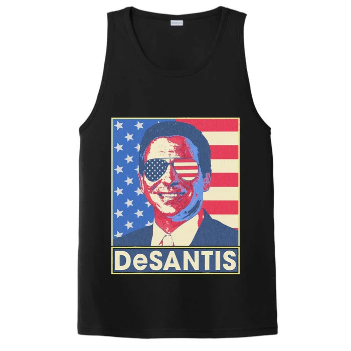 Ron Desantis Hope Poster Vote For Republican President 2024 Performance Tank