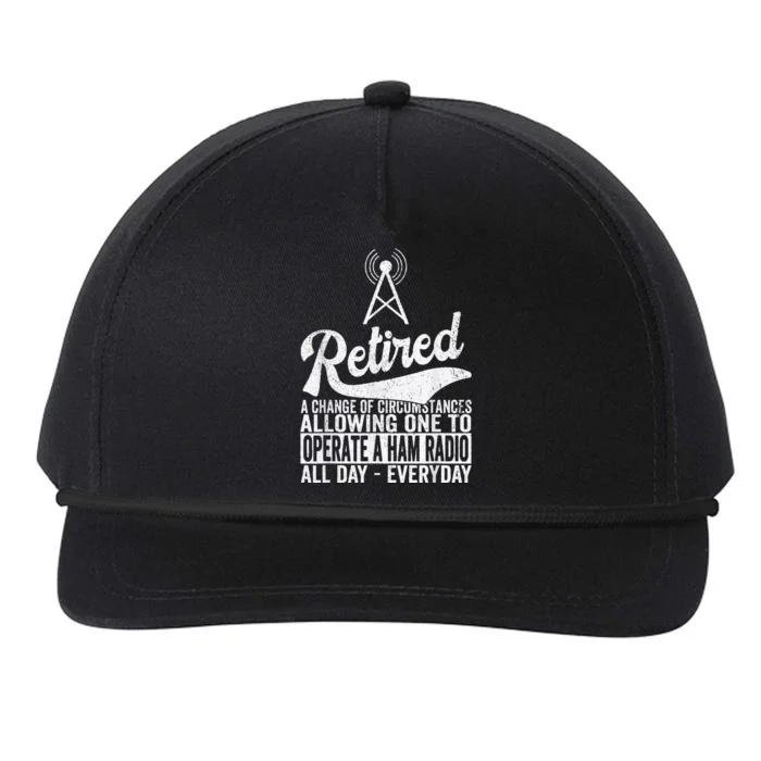 Retired Definition Ham Radio Retirement Plan Amateur Radio Snapback Five-Panel Rope Hat