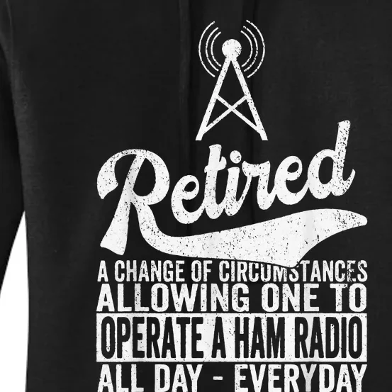 Retired Definition Ham Radio Retirement Plan Amateur Radio Women's Pullover Hoodie