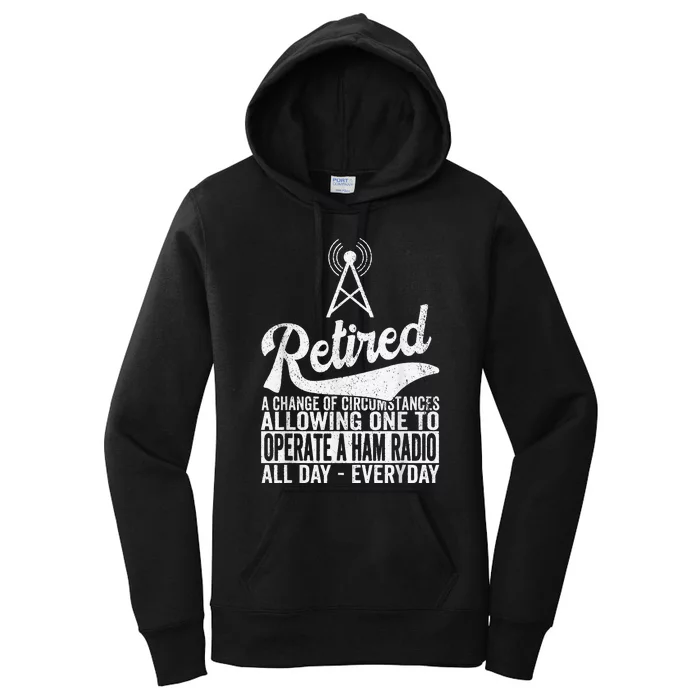 Retired Definition Ham Radio Retirement Plan Amateur Radio Women's Pullover Hoodie