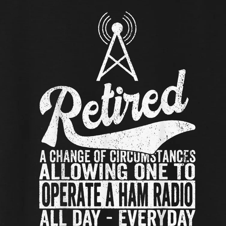 Retired Definition Ham Radio Retirement Plan Amateur Radio Women's Crop Top Tee