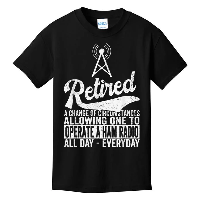 Retired Definition Ham Radio Retirement Plan Amateur Radio Kids T-Shirt