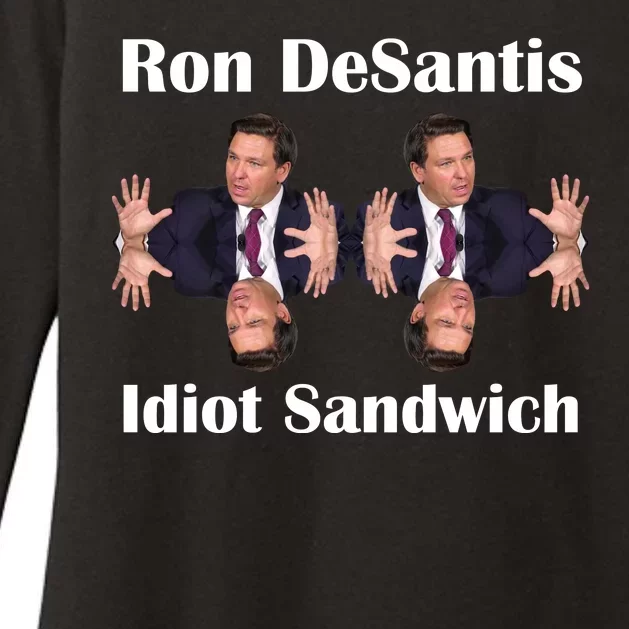 Ron Desantis Idiot Sandwich Florida Governor Womens CVC Long Sleeve Shirt