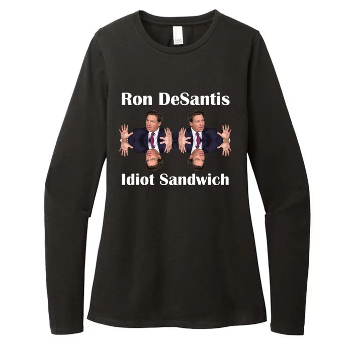 Ron Desantis Idiot Sandwich Florida Governor Womens CVC Long Sleeve Shirt