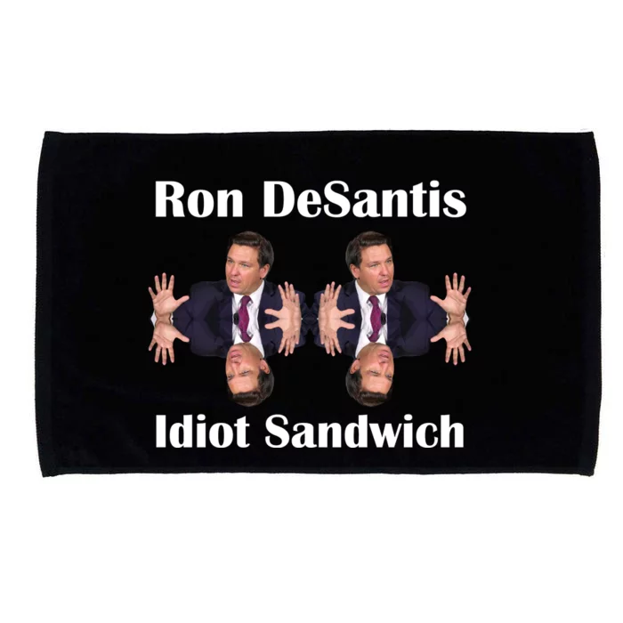 Ron Desantis Idiot Sandwich Florida Governor Microfiber Hand Towel