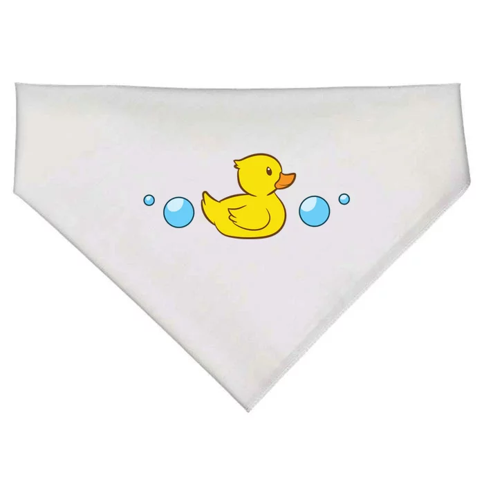 Rubber Duck In Water Love Rubber Ducks Gift USA-Made Doggie Bandana