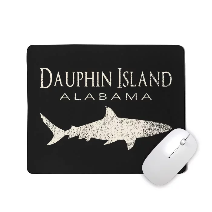 Retro Dauphin Island AL Shark Mousepad