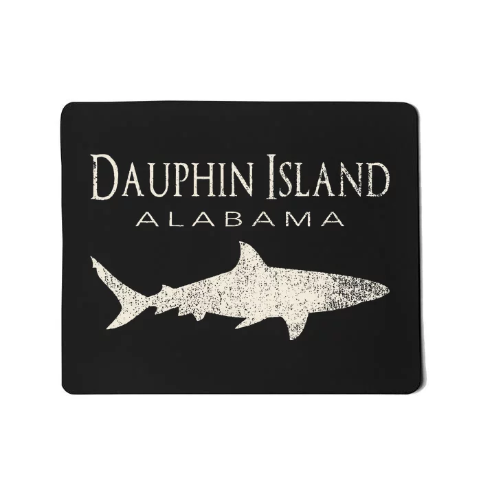 Retro Dauphin Island AL Shark Mousepad