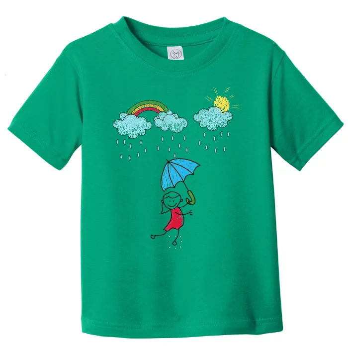 Rainbow Dreams In The Rain Toddler T-Shirt