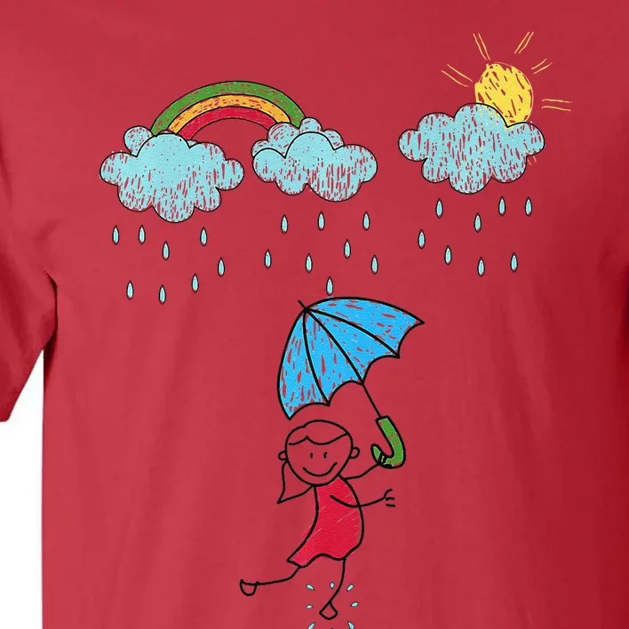 Rainbow Dreams In The Rain Tall T-Shirt