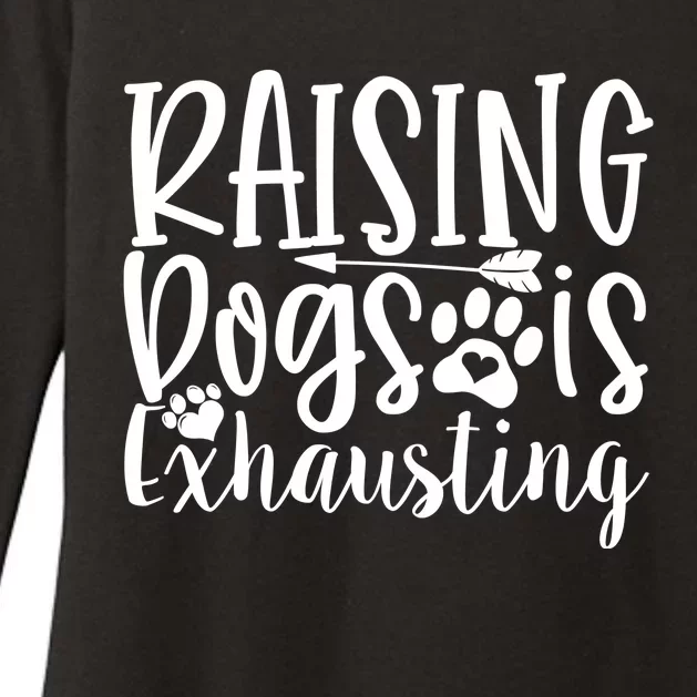 Raising Dogs Is Exhausting Womens CVC Long Sleeve Shirt