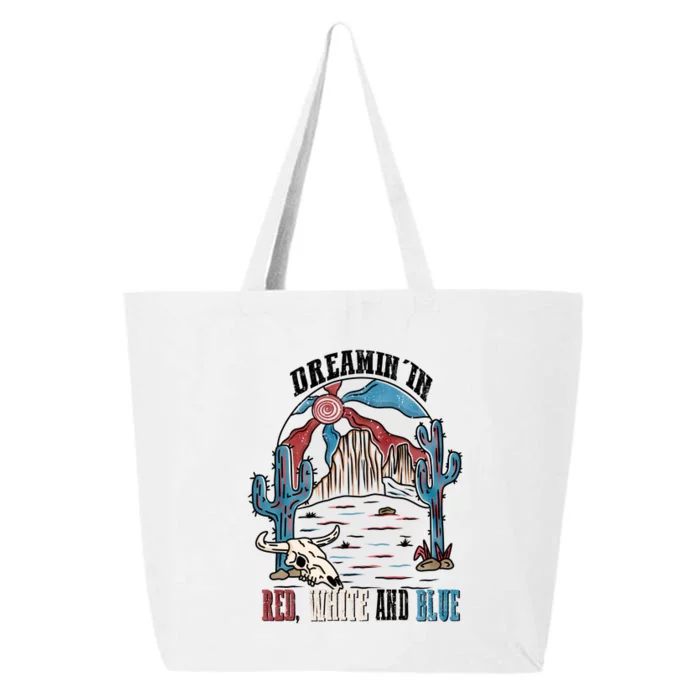 Retro Dreamin In Red White And Blue 4th Of July Gift 25L Jumbo Tote