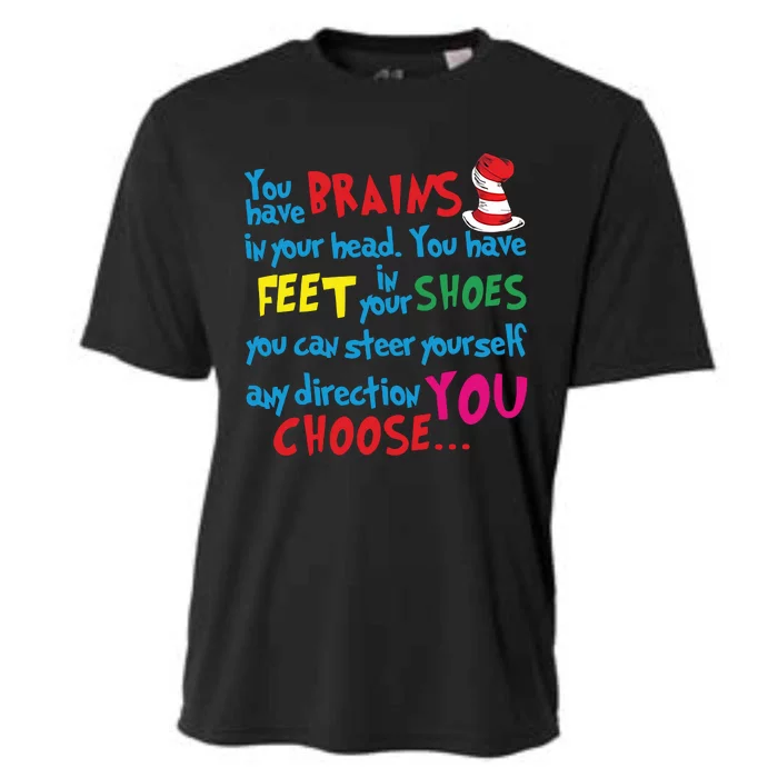 Reading Day Inspirational Teacher Reading Lover National Read Across America Cooling Performance Crew T-Shirt