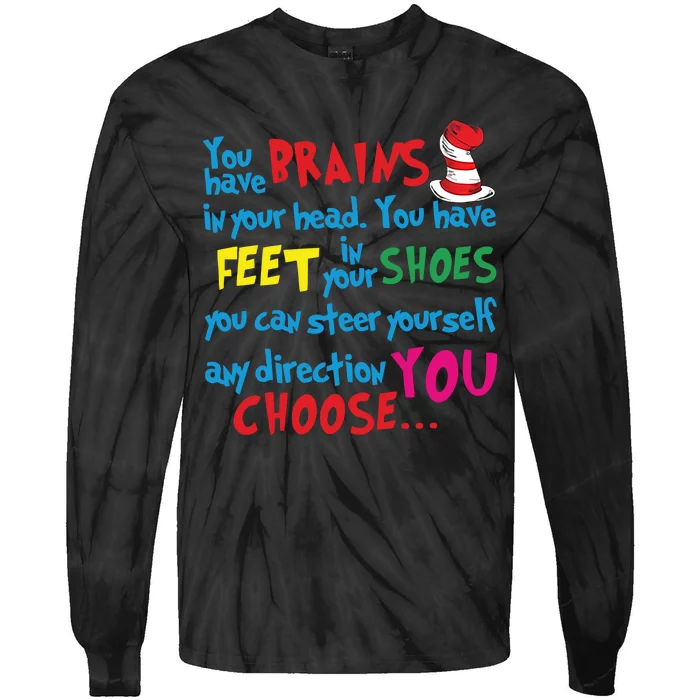 Reading Day Inspirational Teacher Reading Lover National Read Across America Tie-Dye Long Sleeve Shirt