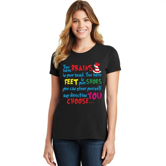 Reading Day Inspirational Teacher Reading Lover National Read Across America Women's T-Shirt