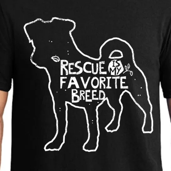 Rescue Dog Is My Favorite Breed Fun Dog Lover Gift Great Gift Pajama Set