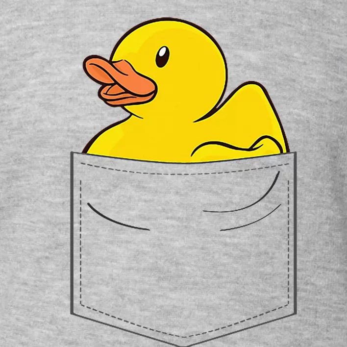 Rubber Duck In Pocket Rubber Duckie Toddler Sweatshirt