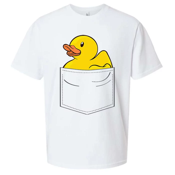 Rubber Duck In Pocket Rubber Duckie Sueded Cloud Jersey T-Shirt