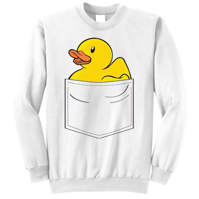 Rubber Duck In Pocket Rubber Duckie Sweatshirt