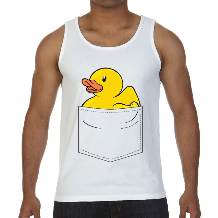 Rubber Duck In Pocket Rubber Duckie Comfort Colors® Tank Top