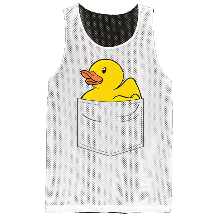 Rubber Duck In Pocket Rubber Duckie Mesh Reversible Basketball Jersey Tank