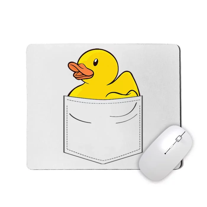 Rubber Duck In Pocket Rubber Duckie Mousepad