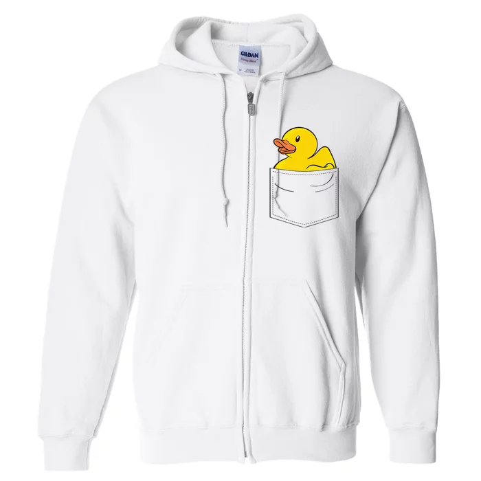 Rubber Duck In Pocket Rubber Duckie Full Zip Hoodie