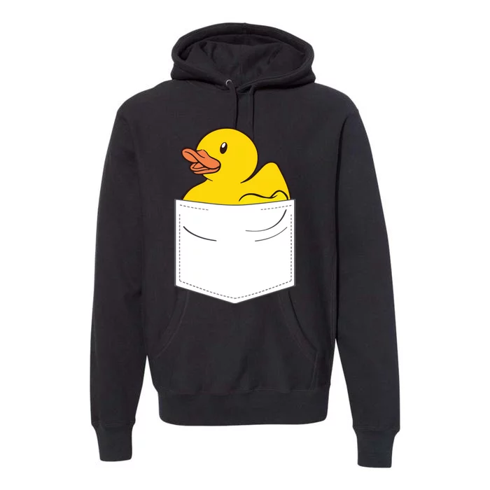 Rubber Duck In Pocket Rubber Duckie Premium Hoodie