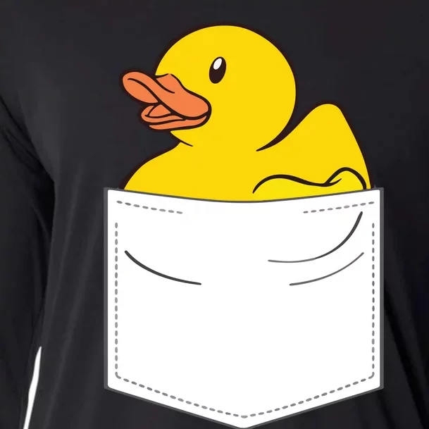 Rubber Duck In Pocket Rubber Duckie Cooling Performance Long Sleeve Crew