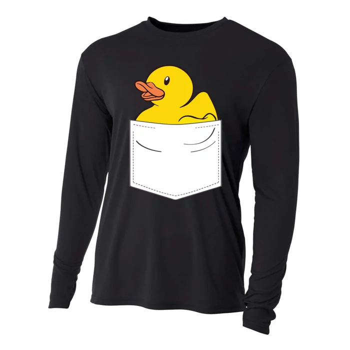 Rubber Duck In Pocket Rubber Duckie Cooling Performance Long Sleeve Crew