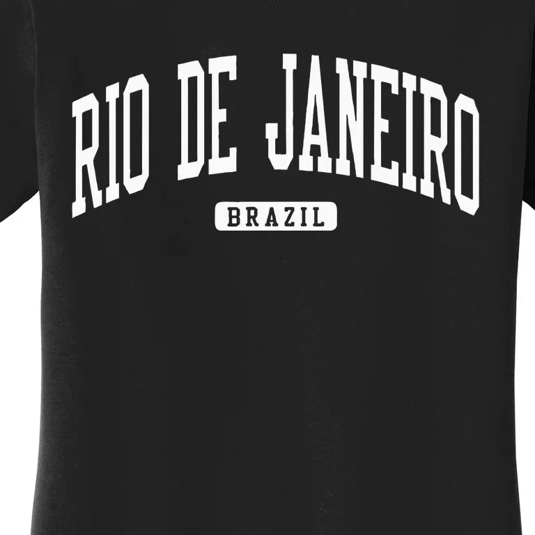 Rio De Janeiro Brazil College University Style Women's T-Shirt