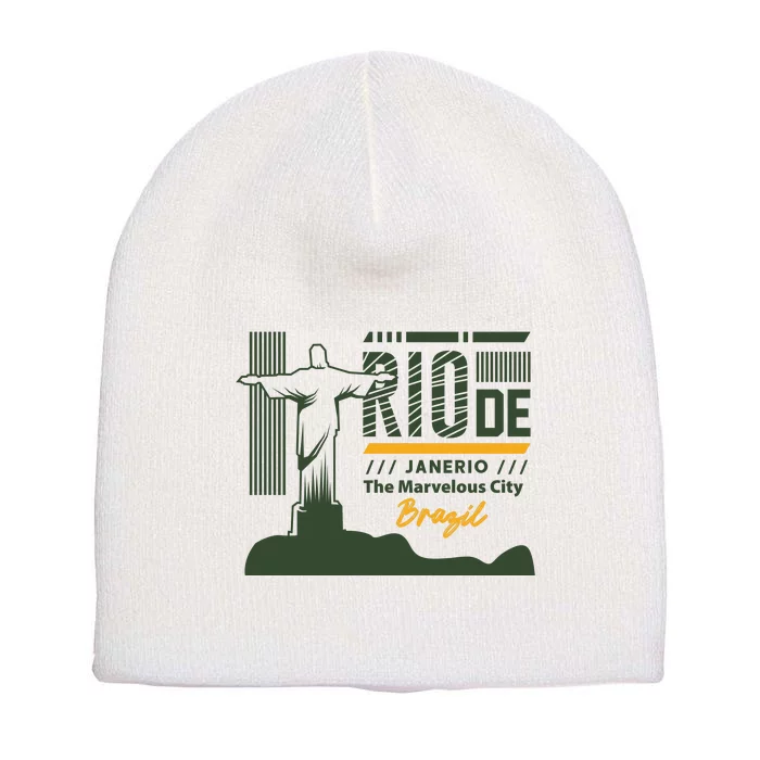 Rio De Janerio Brazil Short Acrylic Beanie