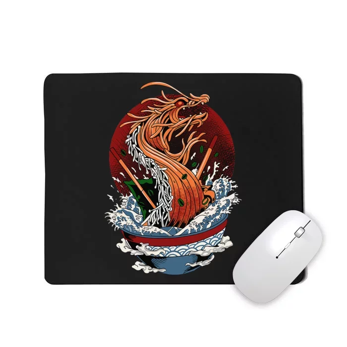 Ra Dragon Kaiju Dragon Japanese Noodle Funny Anime Mousepad