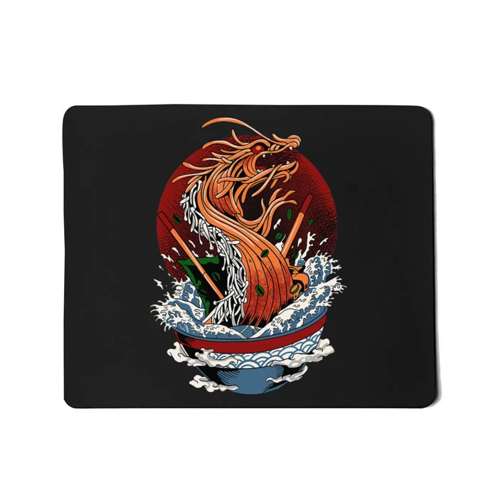 Ra Dragon Kaiju Dragon Japanese Noodle Funny Anime Mousepad