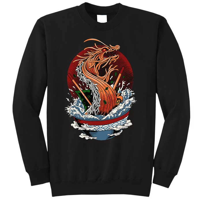 Ra Dragon Kaiju Dragon Japanese Noodle Funny Anime Tall Sweatshirt