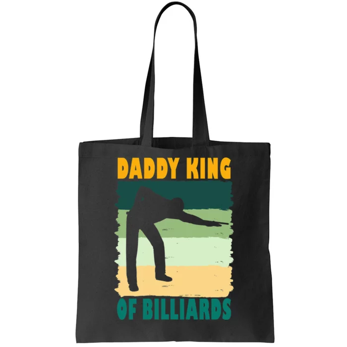 Retro Daddy King Of Billiards Gift For Father's Day Tote Bag