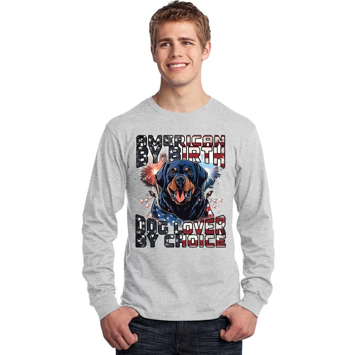 Rottweiler Dog Lover Patriotic 4th Of July Tall Long Sleeve T-Shirt