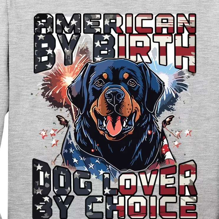 Rottweiler Dog Lover Patriotic 4th Of July Tall Long Sleeve T-Shirt