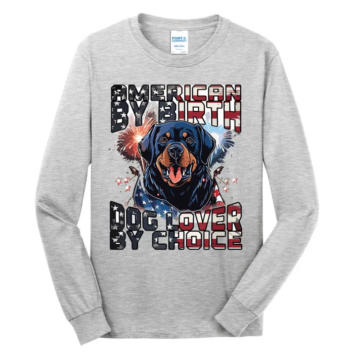 Rottweiler Dog Lover Patriotic 4th Of July Tall Long Sleeve T-Shirt