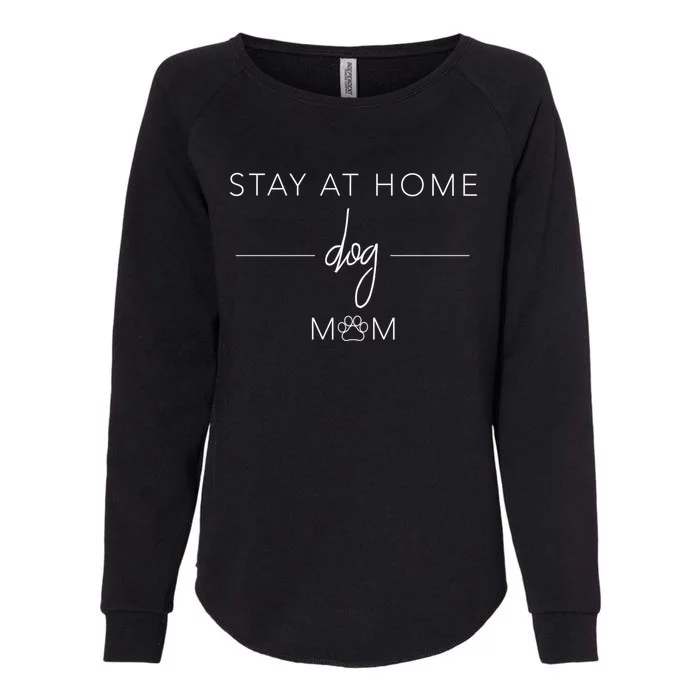 Rescue Dog Lover Stay At Home Dog Mom Paw Print Cozy Gift Womens California Wash Sweatshirt