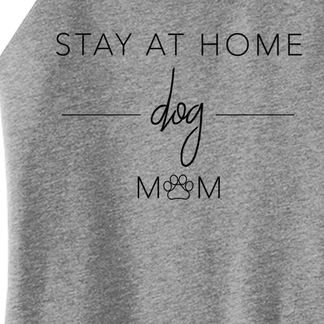 Rescue Dog Lover Stay At Home Dog Mom Paw Print Cozy Cool Gift Women’s Perfect Tri Rocker Tank