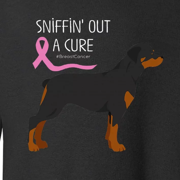 Rottweiler Dog Lover Breast Cancer Awareness Toddler Sweatshirt