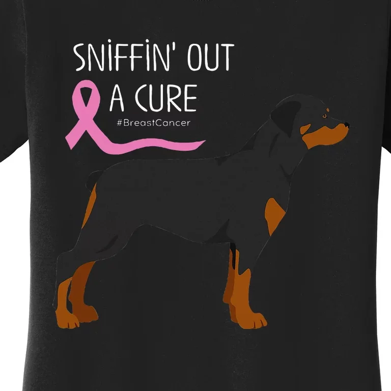 Rottweiler Dog Lover Breast Cancer Awareness Women's T-Shirt