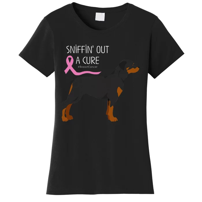 Rottweiler Dog Lover Breast Cancer Awareness Women's T-Shirt