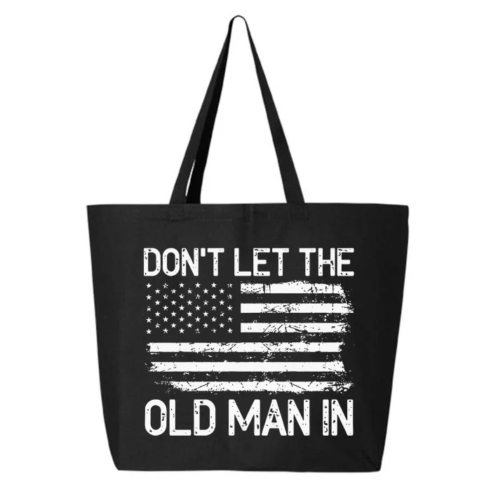 Retro DonT Let The Old Man In Vintage American Flag Doggie 25L Jumbo Tote